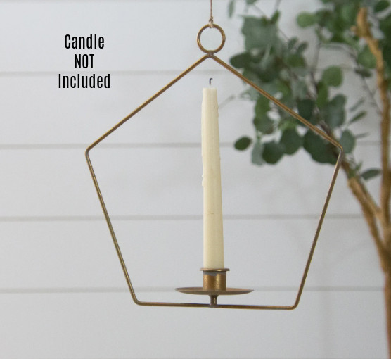 New Aged Brass Color  HANGING TAPER CANDLE HOLDER WALL SCONCE Hanger