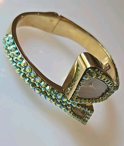 LZ New York Ladies Bracelet Watch W Iridescent Crystals Unique Shape - Picture 5 of 12