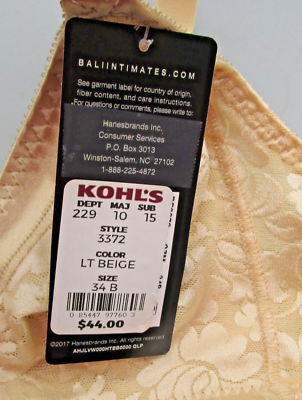 BALI~34B~DF3372~Soft Taupe Double Support Wire Free Bra | eBay