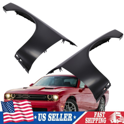 Fender For 2008-2017 Dodge Challenger Set of 2 Front Driver and Passenger Side