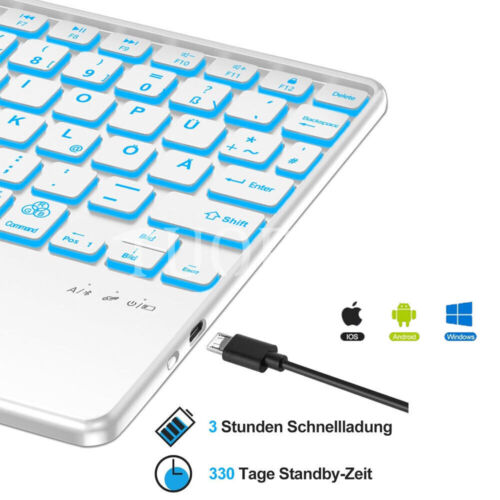 For Lenovo Tab M11 TB-330FU 11" 2024 Backlit Touchpad Keyboard Case Cover Mouse - Picture 47 of 49