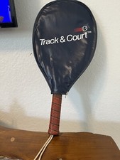 AMF vtg racquetball racquet Impact w/ T C cover 1980s leather grip handle