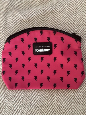 Toni & Guy Pink Lightning Kosmetiktasche leichte Markierung oben Schlüsselanhänger abnehmbar Reißverschluss