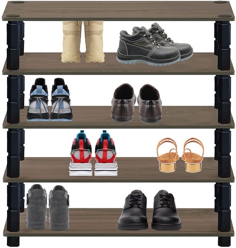 Shoe Rack Storage Unit in Pine 4/5 Tier Pine Wooden Choice of Sizes TURN-N-TUBE - Picture 6 of 19