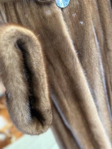 Giacca Pelliccia Visone Marrone Collo Scialle Saga Furs - Foto 12 di 15