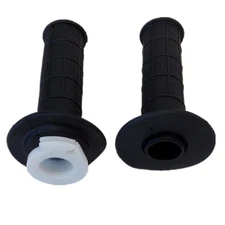7/8" Black Rubber Gel Hand Grips + Throttle Tube Motorcycle Dirt Pit Bike