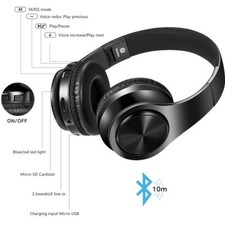 Bluetooth Headphones over Ear, Hi-Fi Stereo Wireless Foldable Headset with Soft
