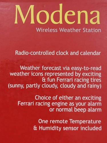 NEW Oregon Scientific Modena FERRARI Weather Station remote sensor red/black fac - Picture 6 of 7