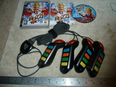 BUZZ QUIZ TV GAME + USB WIRED BUZZERS CONTROLLER PADS for SONY ...
