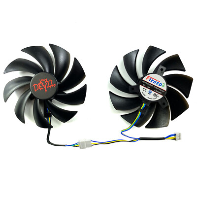 Graphics Card Cooling Fans for POWERCOLOR RX6600/RX6600XT/RX6650XT Red Devil