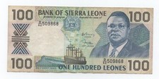 SIERRA LEONE 100 LEONES 1990 PICK 18C LOOK SCANS