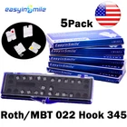 5/1PK Dental Ceramic Brackets Orthodontic Mini Clear Braces MBT/ROTH 022 345Hook