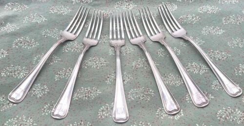 Set of 6 SIX Gorham STERLING Silver OLD FRENCH FORKS ~Old Marks 'H' -heavy 7.25" - 第 1/6 張圖片