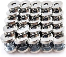 100 Sets Silver Tone Magnetic Purse Snap Clasps Button/Great for 14Silver50 