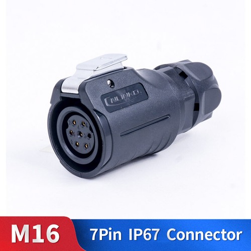 Waterproof M16 7 Pin Connector Solder Wire Electrical Industry Audio Moto Screen - Picture 2 of 16