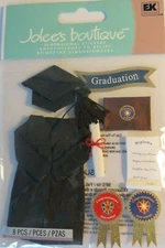 JOLEE'S BOUTIQUE GRADUATION HIGH SCHOOL COLLEGE 8 PC STICKERS SCRAPBOOK CRAFT