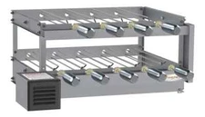 Authentic Brazilian BBQ Grill 9 Skewers Rotisserie Churrasqueiras Giratoria