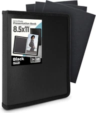 Dunwell Art Portfolio 8.5X11 Folder (Black), Mounting Paper, Portfolio Binder fo