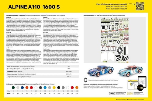 HELLER 80745. Alpine A110 (1600 S) Bausatz im Maßstab 1:24 - Bild 2 von 7