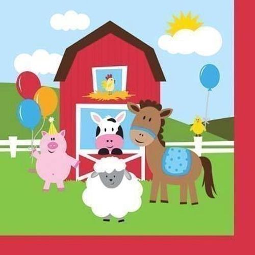 Merchandising Creative Converting: Servetten Farmhouse (33X33Cm, 18St)