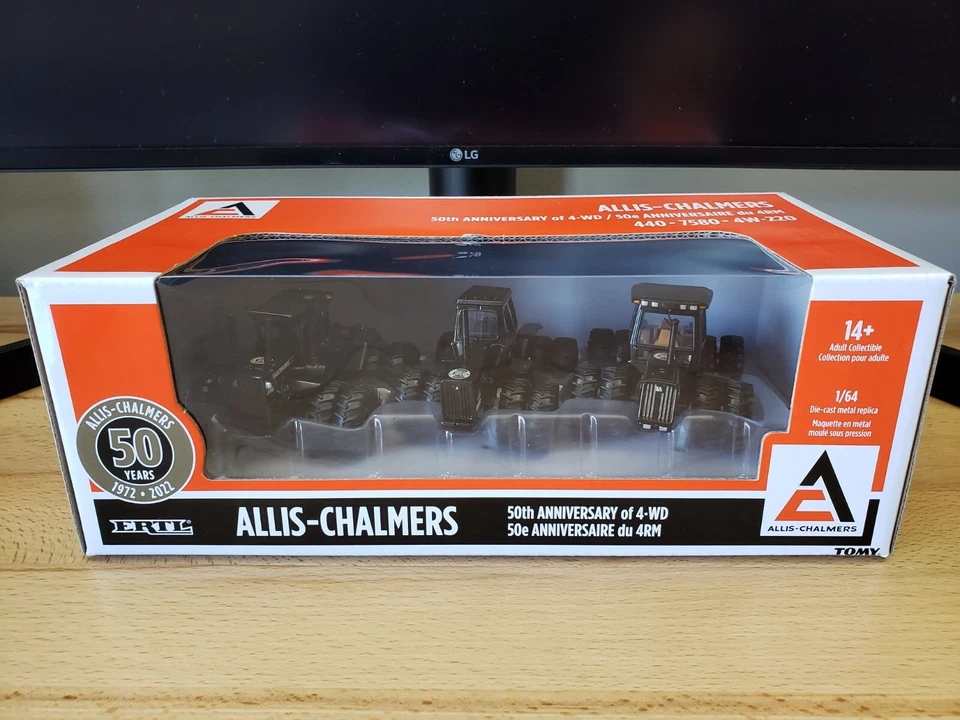 Ertl Allis-Chalmers 440 7580 4W-220 50th Anniversary Diecast 1:64 Black Chase - Image 2 of 4