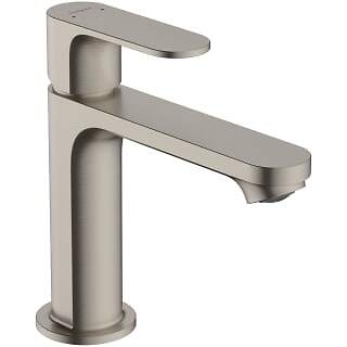 Hansgrohe Rebris S Waschbeckenarmatur – Einhebel, 1-Loch, 17,8 Cm Hoch, Gebürstetes Nickel, Mit Zugstangen-Ablauf