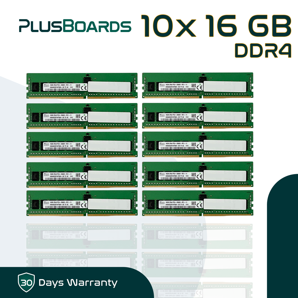 SK Hynix 10x 16G 160GB PC4-2666V DDR4 RDIMM REG ECC 2666MHz 2Rx8