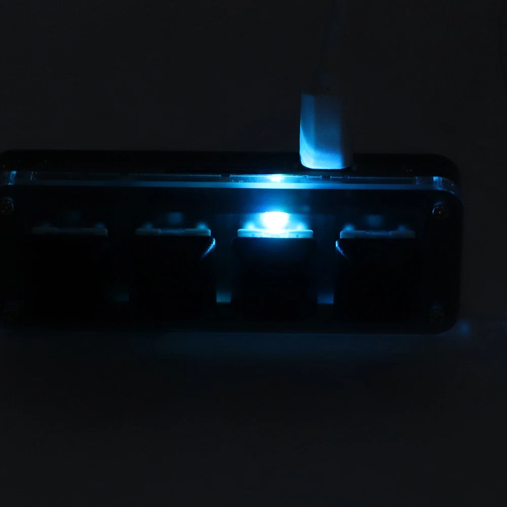 Mini 4-Key Mechanical Gaming Keypad with USB Interface, Compatible with Music Software & OS X, Acrylic FER Design