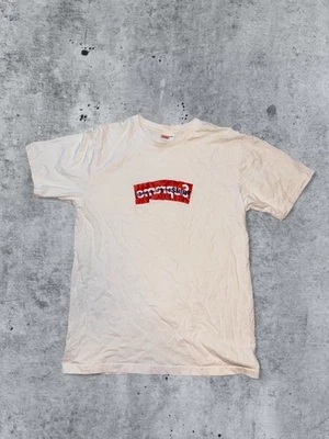 Supreme x Comme Des Garcons CDG Box Logo SS17 White Tee Shirt Size Large - Photo 1/4