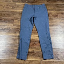 Old Navy High Rise Pixie Ankle Never Fade Pants Stretch Trousers Blue Women Sz 4
