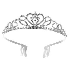 Tiara for Women, Princess Crown with Comb Rhinestone Queen Tiara Bridal