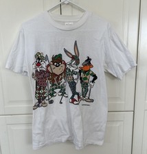 Vtg Looney Tunes Bugs Bunny Daffy Taz Sylvester Golf Trip AOP T-shirt 93 RARE M