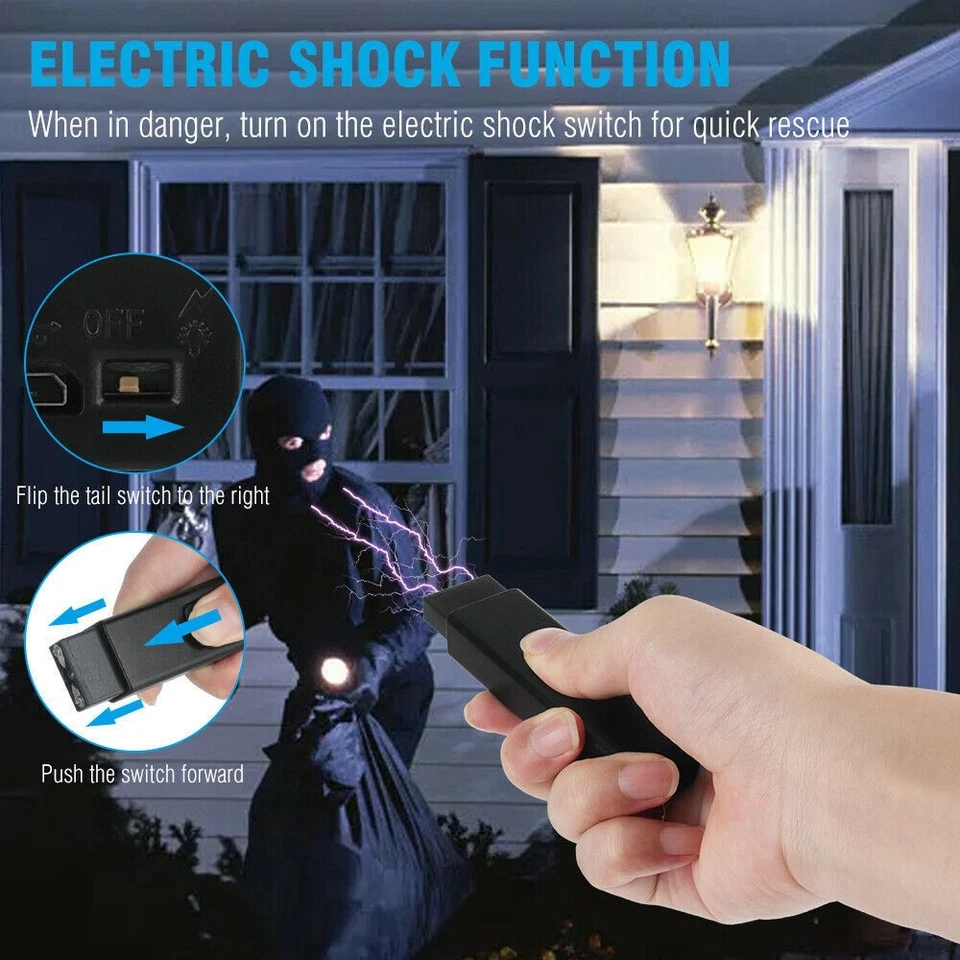 LED Torch Arc Flashlight Electric Shock Device Keychain Torch With Hanging Loop - Image 2 of 4