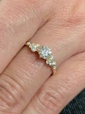 14k Yellow Gold Round Cut Lab Grown Diamond Ring Best Wedding Gift For Friend