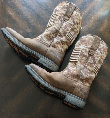 Ariat Work Mens 9EE ASTM F2892-11 EH Brown Leather Waterproof Cowboy Boots Shoes