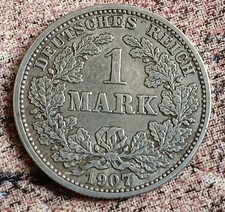 1 Mark 1907 J - SILBER - Deutsches Reich - Kaiserreich - Münze - 900er Silber