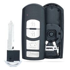Beefunny Replacement Remote Car Key Shell Case Fob 4 Button for Mazda 3 6...