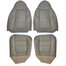 Driver Passenger Bottom Top Leather Seat Cover TAN For 2001 Ford F250 Lariat New
