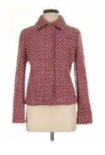 VTG United Colors of Benetton Boucle Tweed Coat Wool Blend Women IT 42 US S Pink