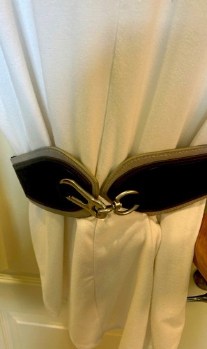 Women’s Wide Waist Belt One Size Black/Gray Stretch Silver Buckle