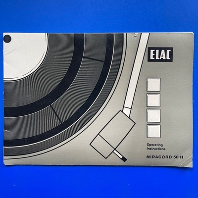 Elac Miracord 50H Auto Turntable & Record Changer Operating Instructions Booklet