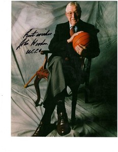 COACH  JOHN  WOODED   AUTOGRAPH   8  X  10