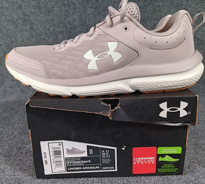 Under Armour Charged Assert 10 Grey Dawn Women's Running Shoes Size 11
