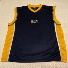 Michigan Wolverines AND1 Basketball Jersey Size XL  Embroidered Sleeveless