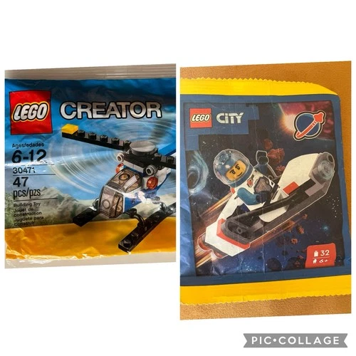 LEGO CREATOR HELICOPTER POLYBAG & City Space Astronaut Minifig Lot New Sealed