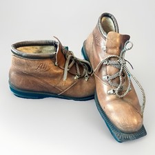Vintage ALFA Norway Leather Nordic Cross Country Ski Shoes Boots EU44