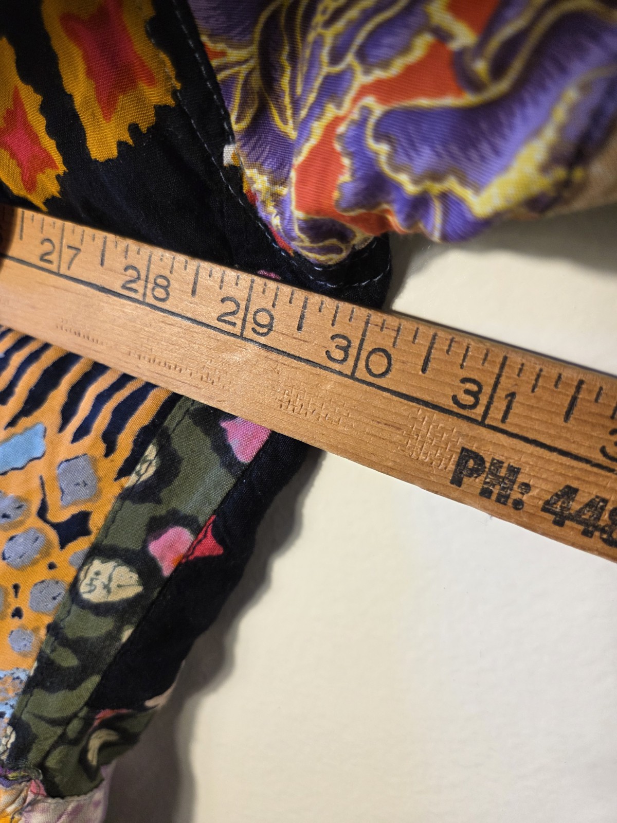 Vtg Boho Artistic Quilted Patchwork Oversized Emb… - image 4