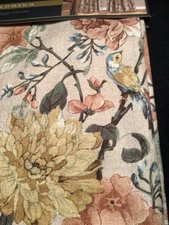 ANATARA curtain panels 37 x 96 Floral & Birds 2 PC Set back tab polyester