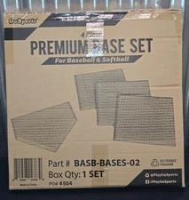 GoSports Baseball & Softball 4 Piece Premium Base Set - Heavy-Duty for Athletes