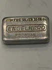 Vintage Engelhard Poured 10 oz .999 Fine Silver Bar #P226248